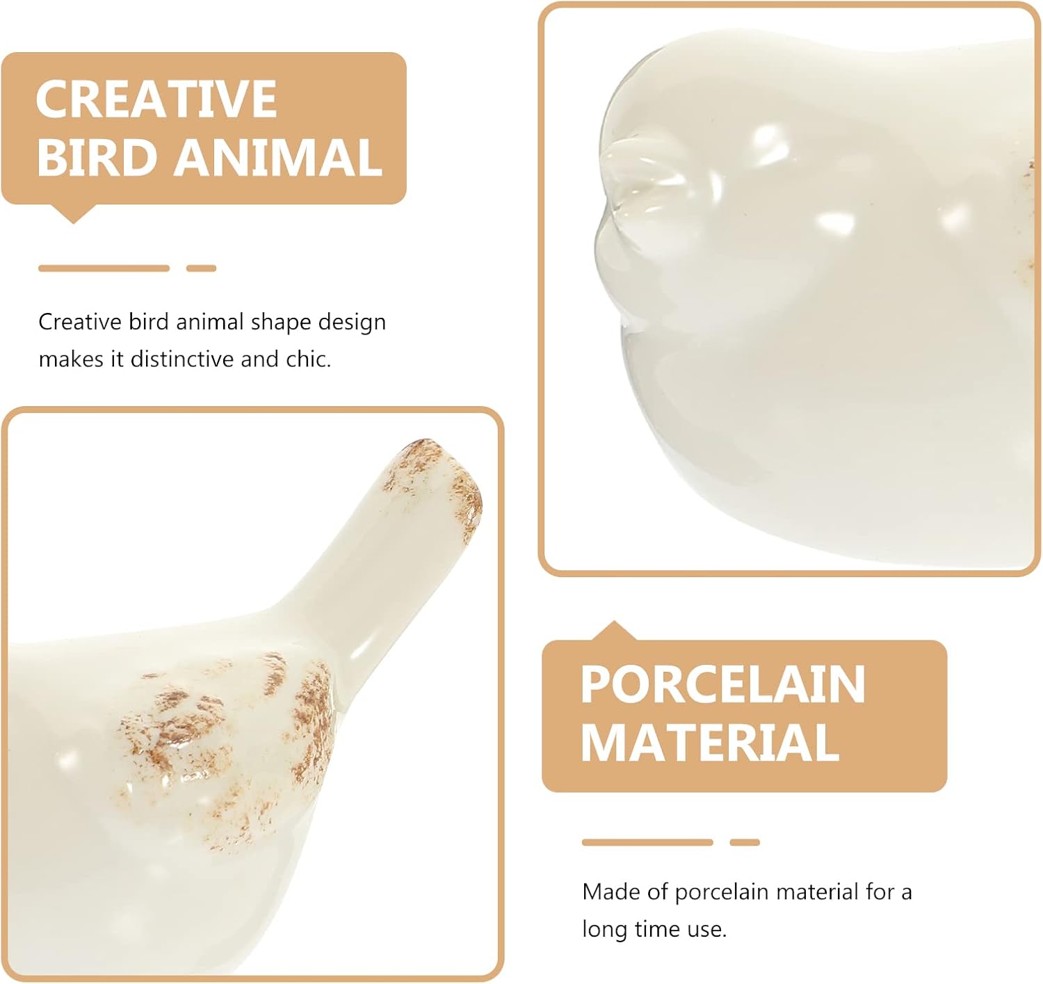 Ceramic Birds Statue / Set of 2