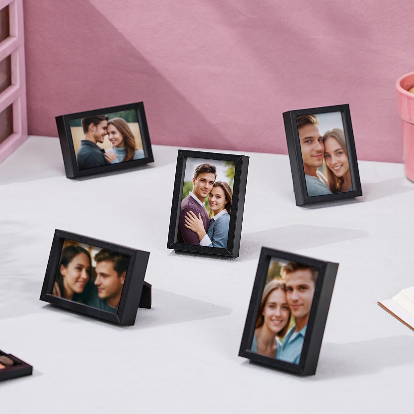 Small Picture Frames / Black / 2 x 3 / Set of 6