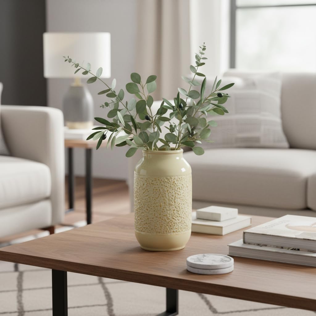 Modern Farmhouse Vases / Beige / 9 Inch