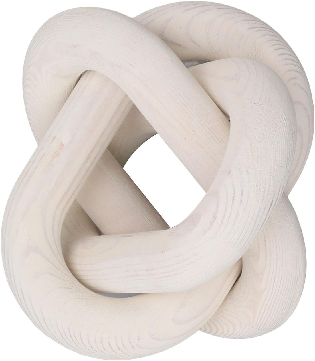 Wood Knot Chain Link Decor / White