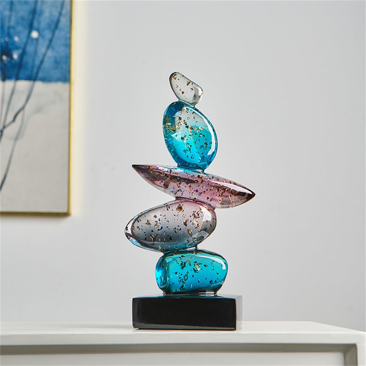 Resin Pebble Shape Sculpture Decor -Aesthetic Home Decor