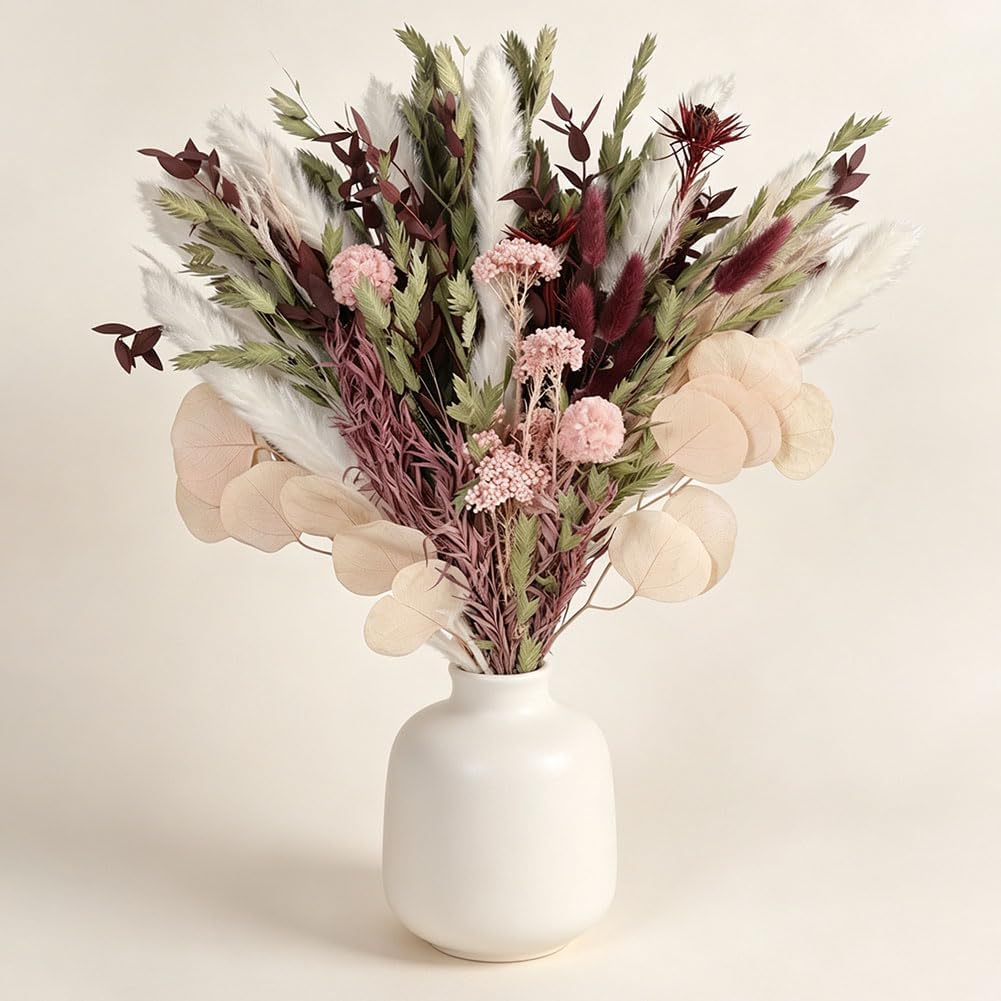 Boho Dried Flowers / Blush Pink Pampas Grass Bouquet