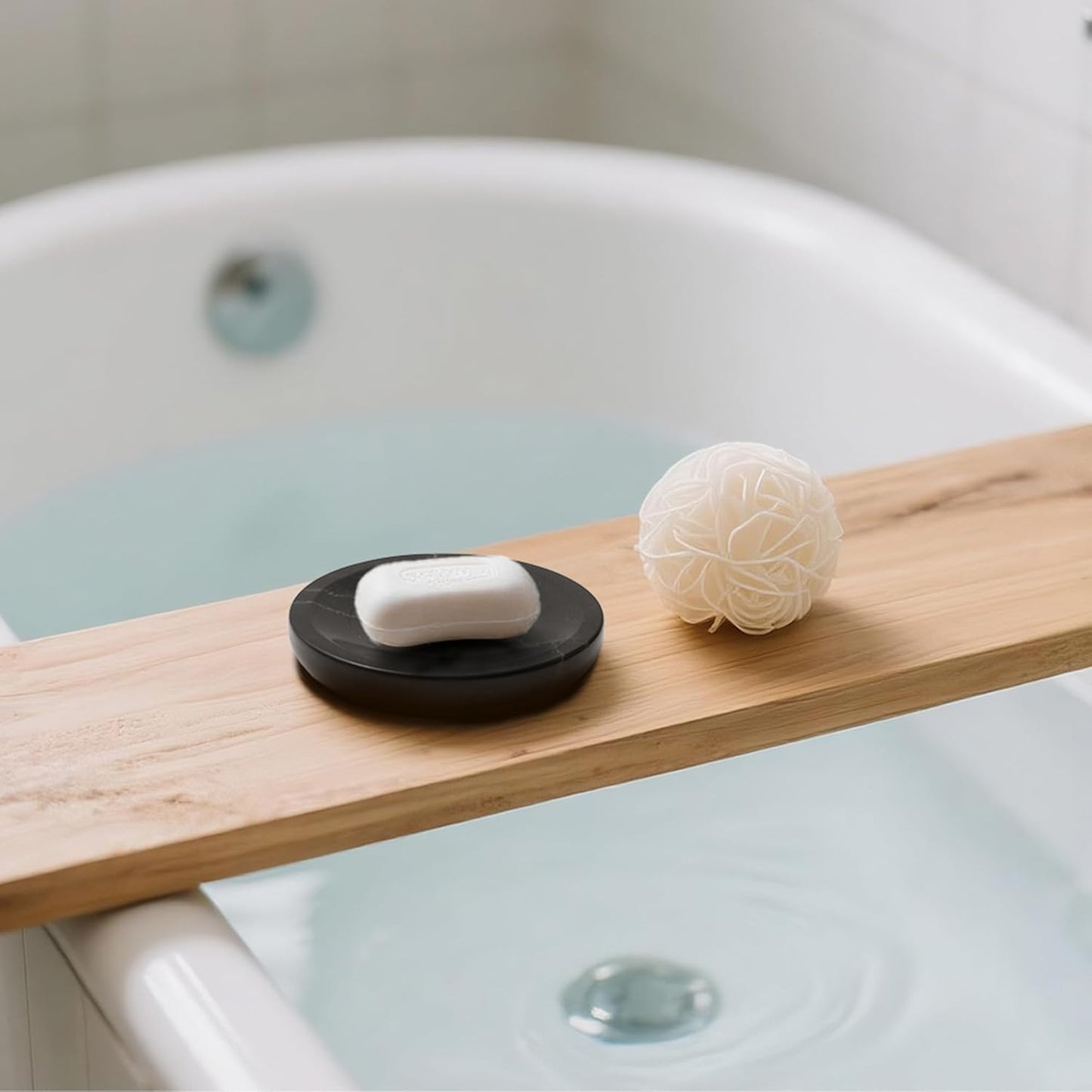 Marble Soap Dish Italy Natural Stone Sponge Holder / Black