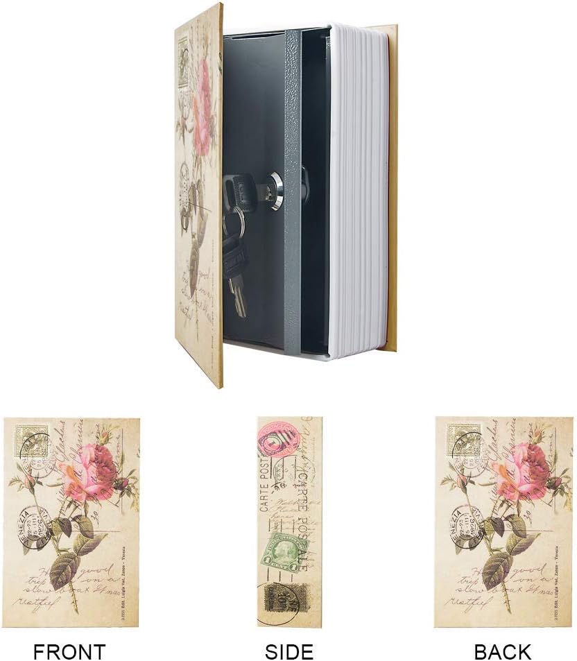 Diversion Book / Diversion Book Safe Storage Box / Rose-key / 9.5 x 6 x 2.2
