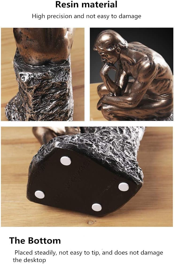 Creative Thinker Statues Individual Figurine / Silver / 9.6 Inch