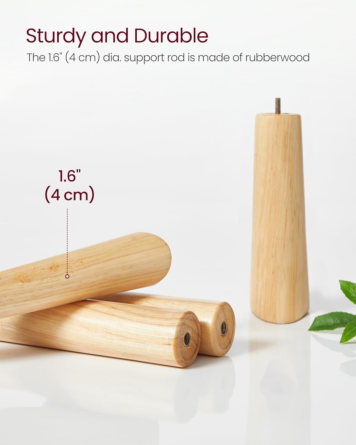 VASAGLE Solid Wood Coat Rack, Free Standing, Tree-Shaped, with 8 Hooks | Coat Tree，3 Height Options, for Clothes, Hats