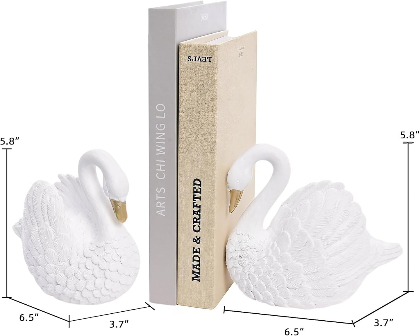 Resin Book Ends / White