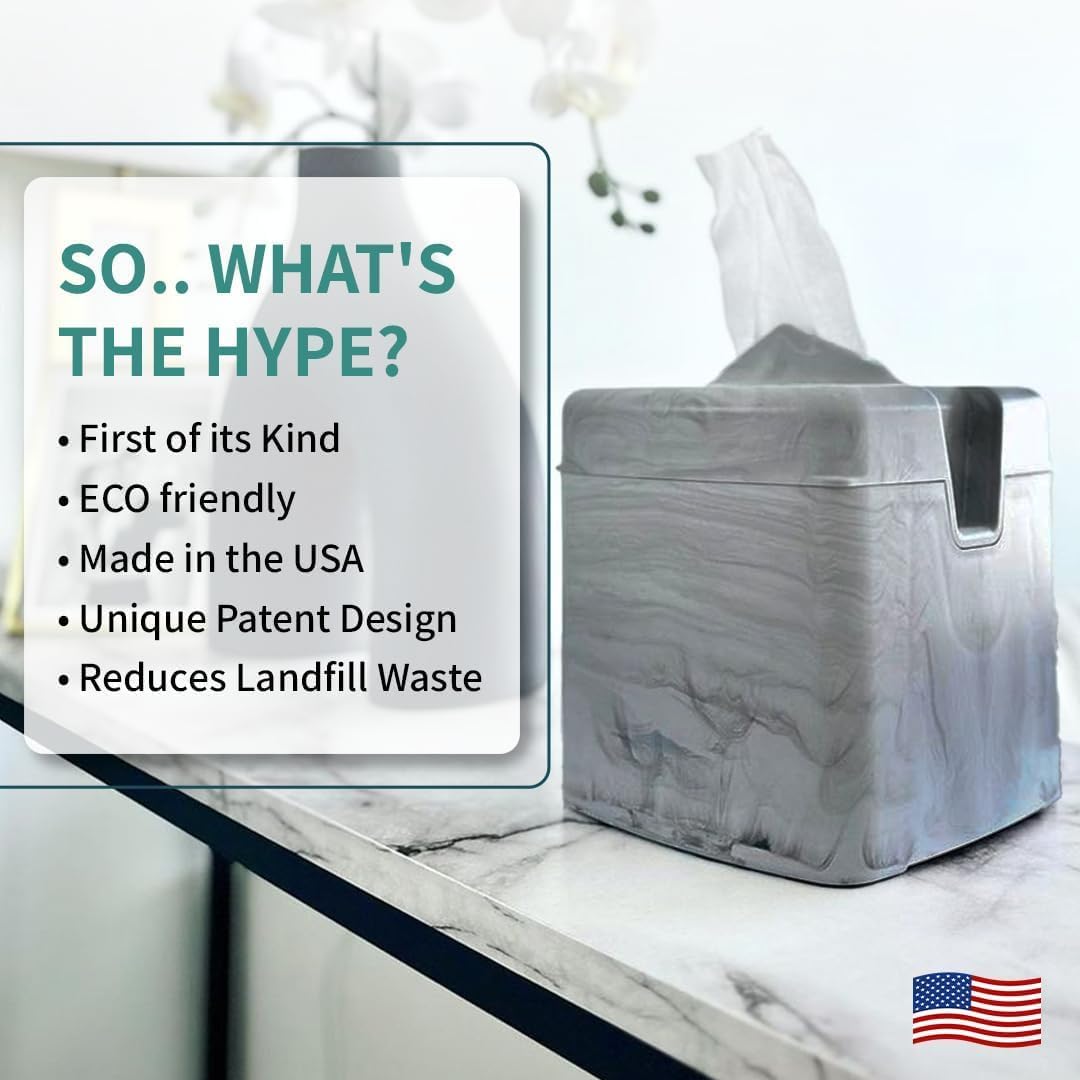 Tissuecaddy Life Hack Toilet Paper Dispenser - Money Saver Alternative to Tissue Box and Tissue Box Holder | Home
