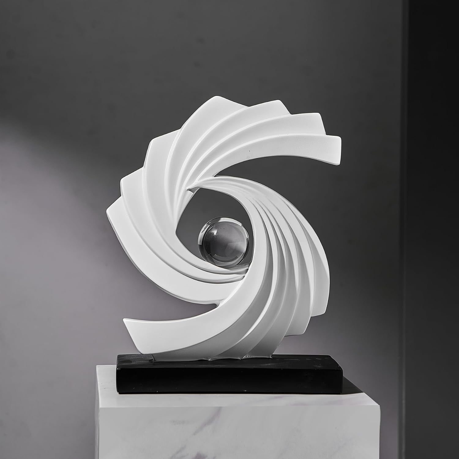 Abstract Art Statue / White