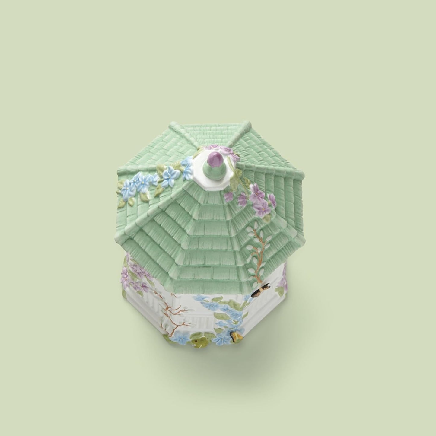 Butterfly Meadow Figural Gazebo Cookie Jar / Cookie Jar, Gazebo / White