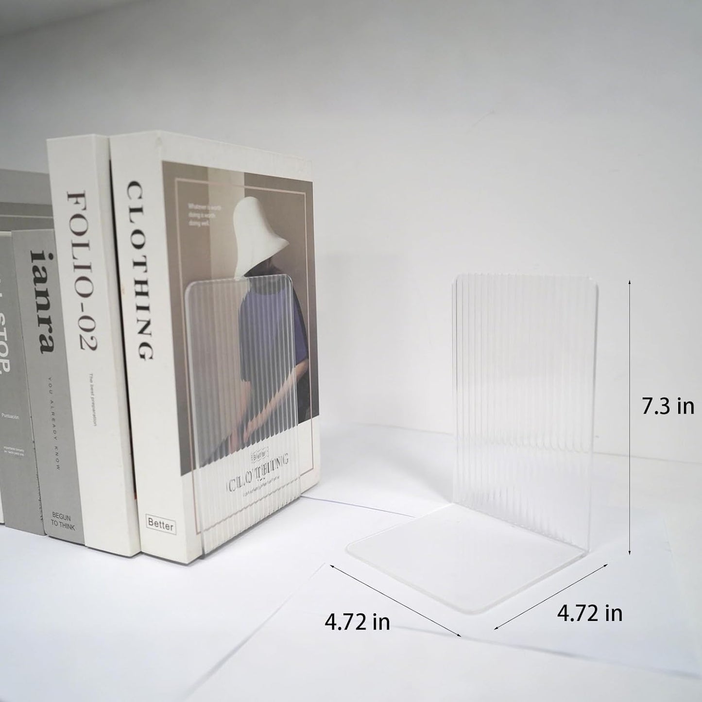 Book Ends / Clear / Set of 8