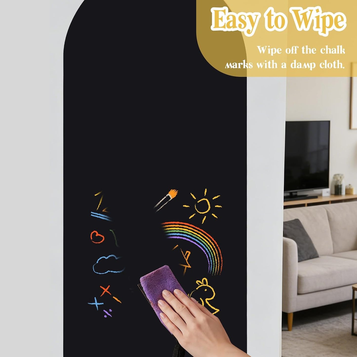 Arch Magnetic Wall Decal / Black / 47.24 x 17.52