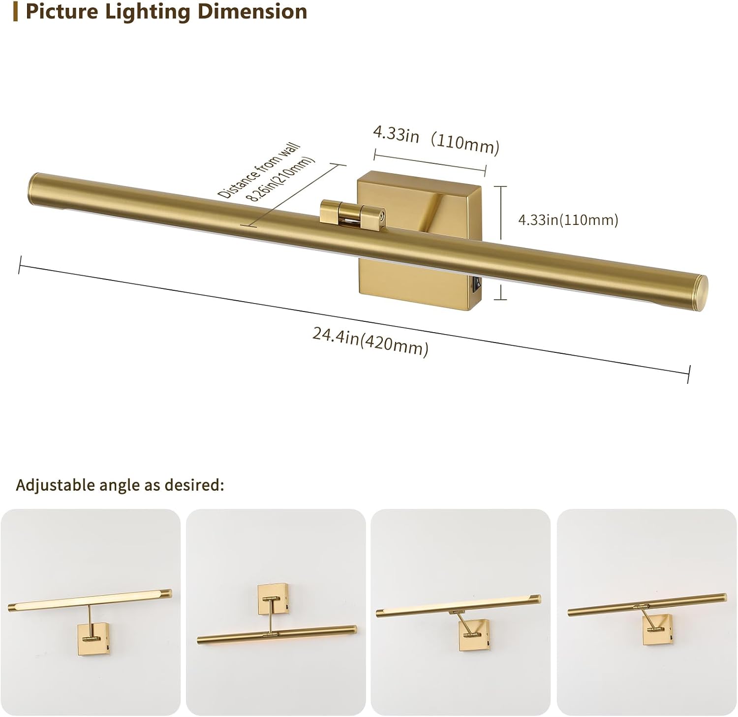 Joosenhouse Battery Operated Picture Lights for Wall Rechargeable Art Lighting for Paintings Wireless Gallery Lights