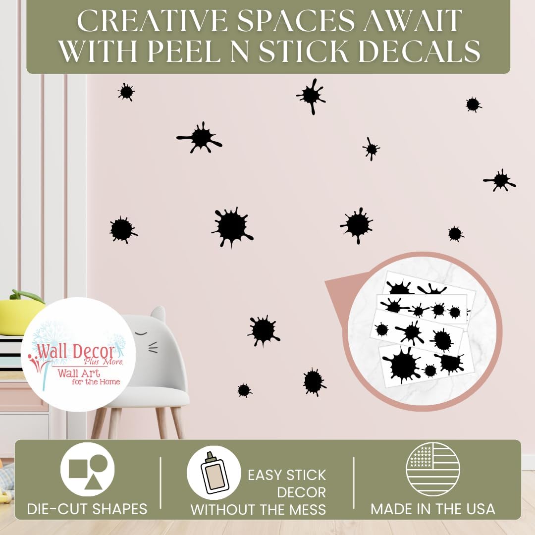 Paint Splatter Decal Set / Black