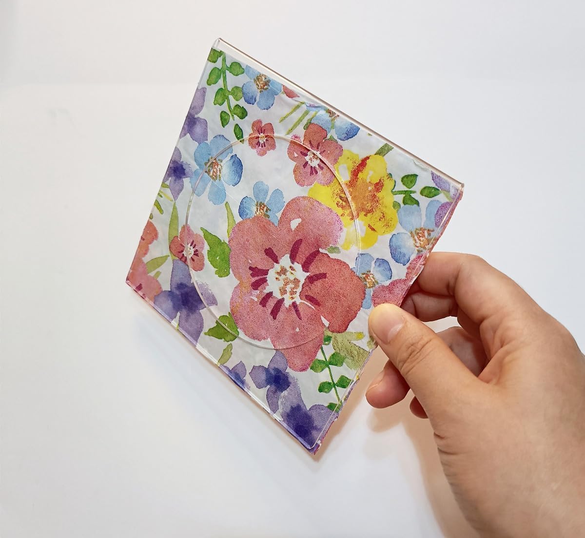 DIY Acrylic Coasters / Coasters+ Holder / Clear / Set of 6