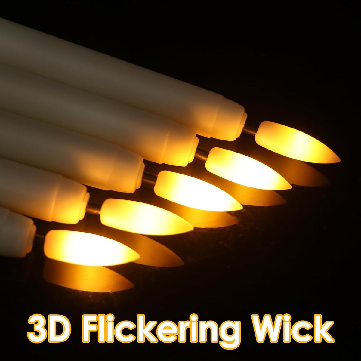 GenSwin 26 Pcs Flameless Taper Candles Battery Operated LED Candlesticks | Ivory, Tall Candle,Home Party Wedding