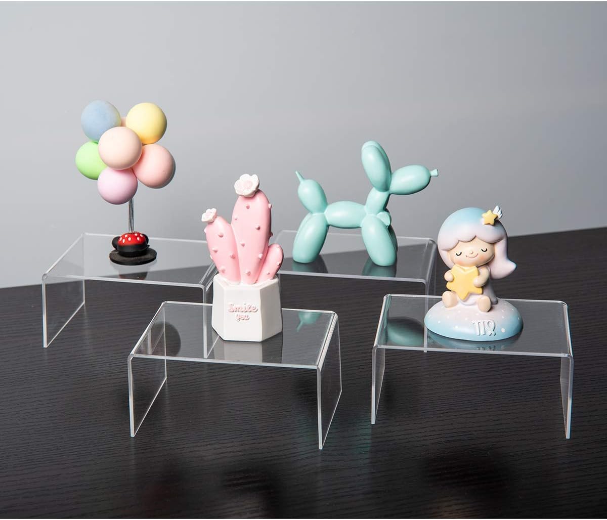 Cupcake Stand for Small Toys and Cosmetics / 10p-2*3*4 / Clear