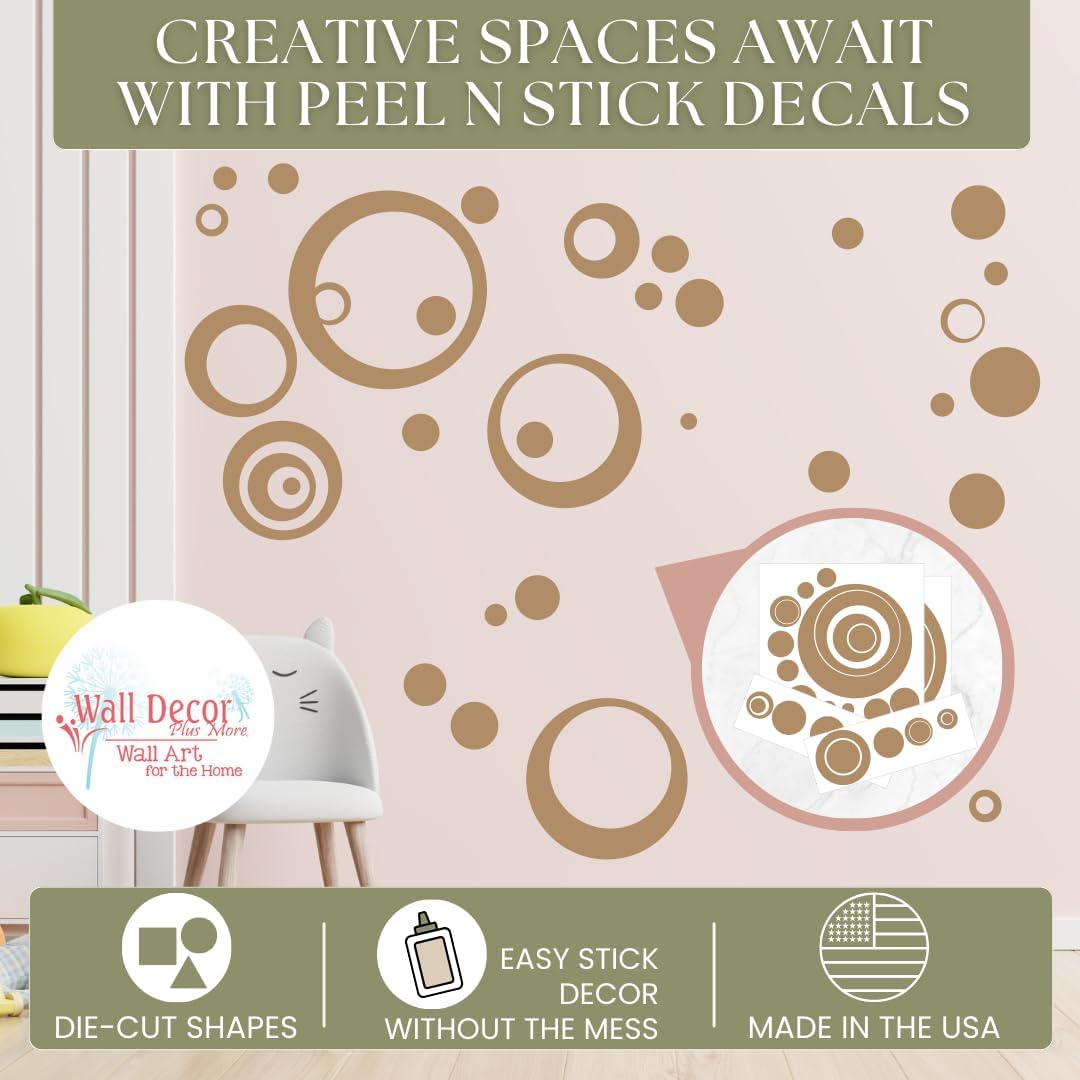 Tan Wall Vinyl Sticker Decal Circles