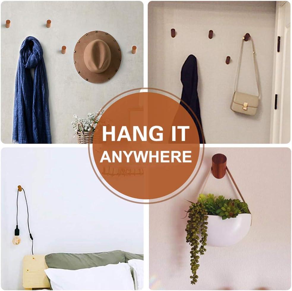 Wood Wall Hooks / B for Beech Wood / Set of 4