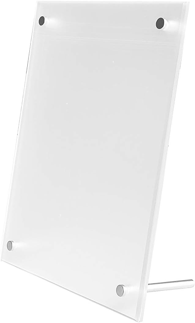 Frameless Tabletop Photo Frames Free Standing Acrylic Desktop Picture Frame / 11 x 14 / Clear
