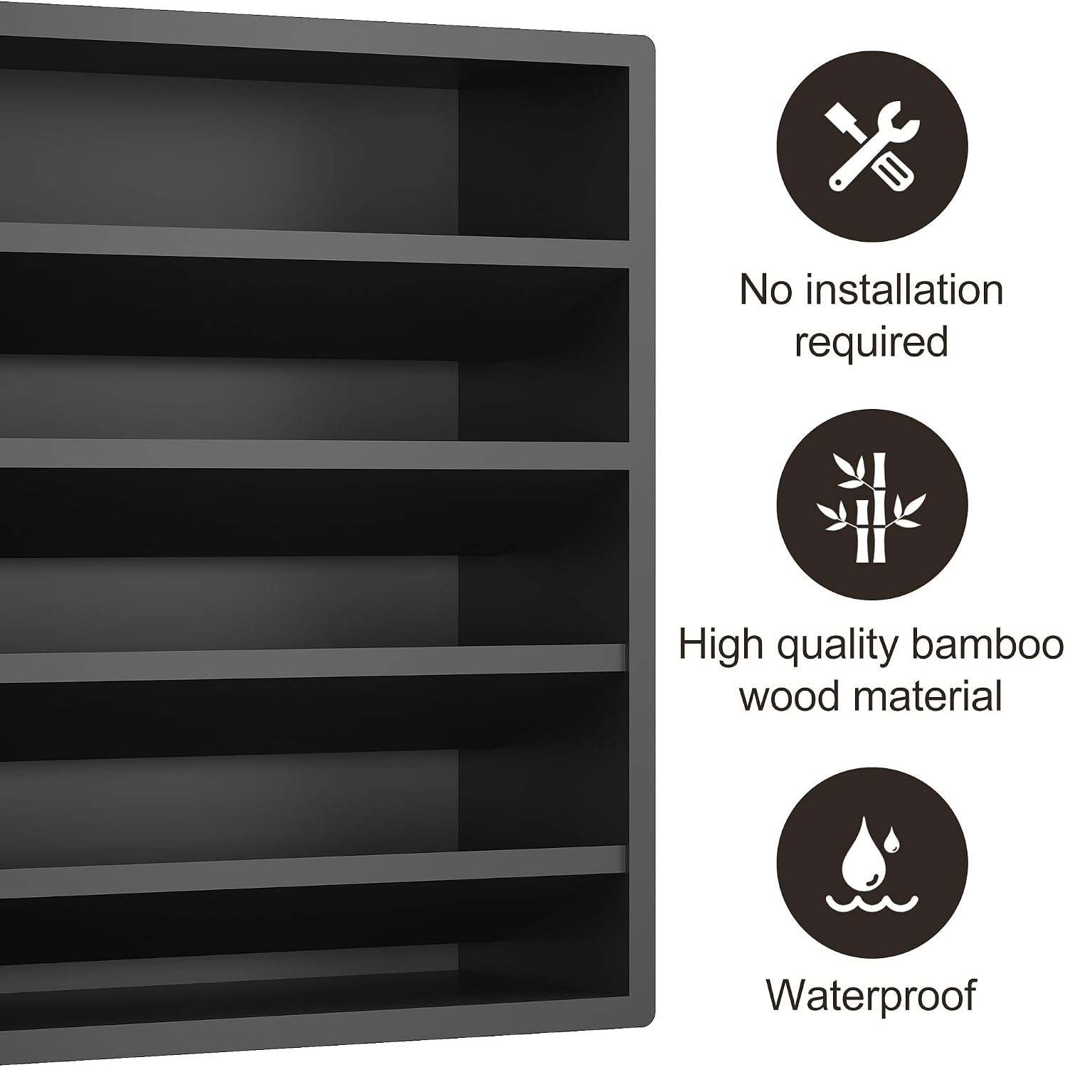 Orimade 4 Tier Spice Rack Organizer for Cabinet, Freestanding Bamboo Seasoning Rack for Countertop, Cupboard, Pantry