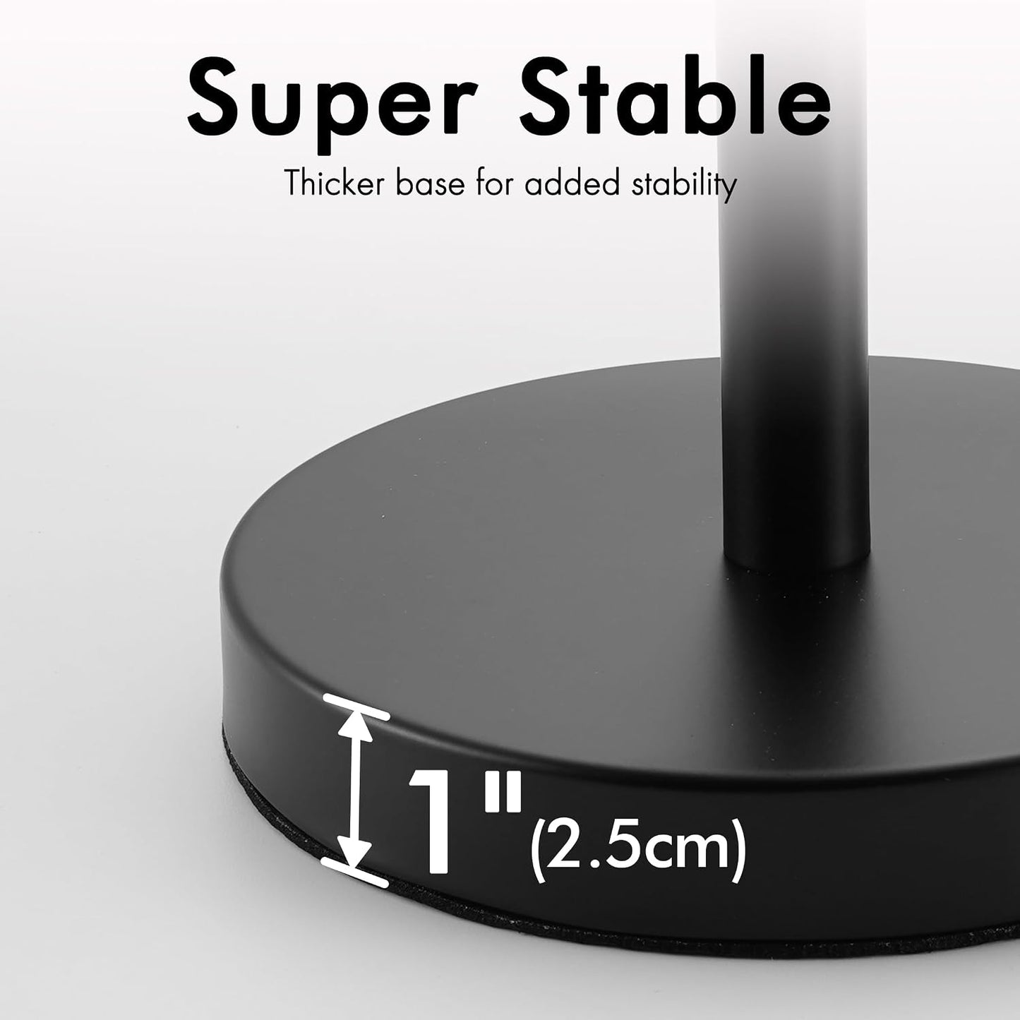 KES Toiler Paper Storage Stand, Heavy Base, 3 Rolls, Black | Freestanding Toilet Paper Holder Storage for Bathroom