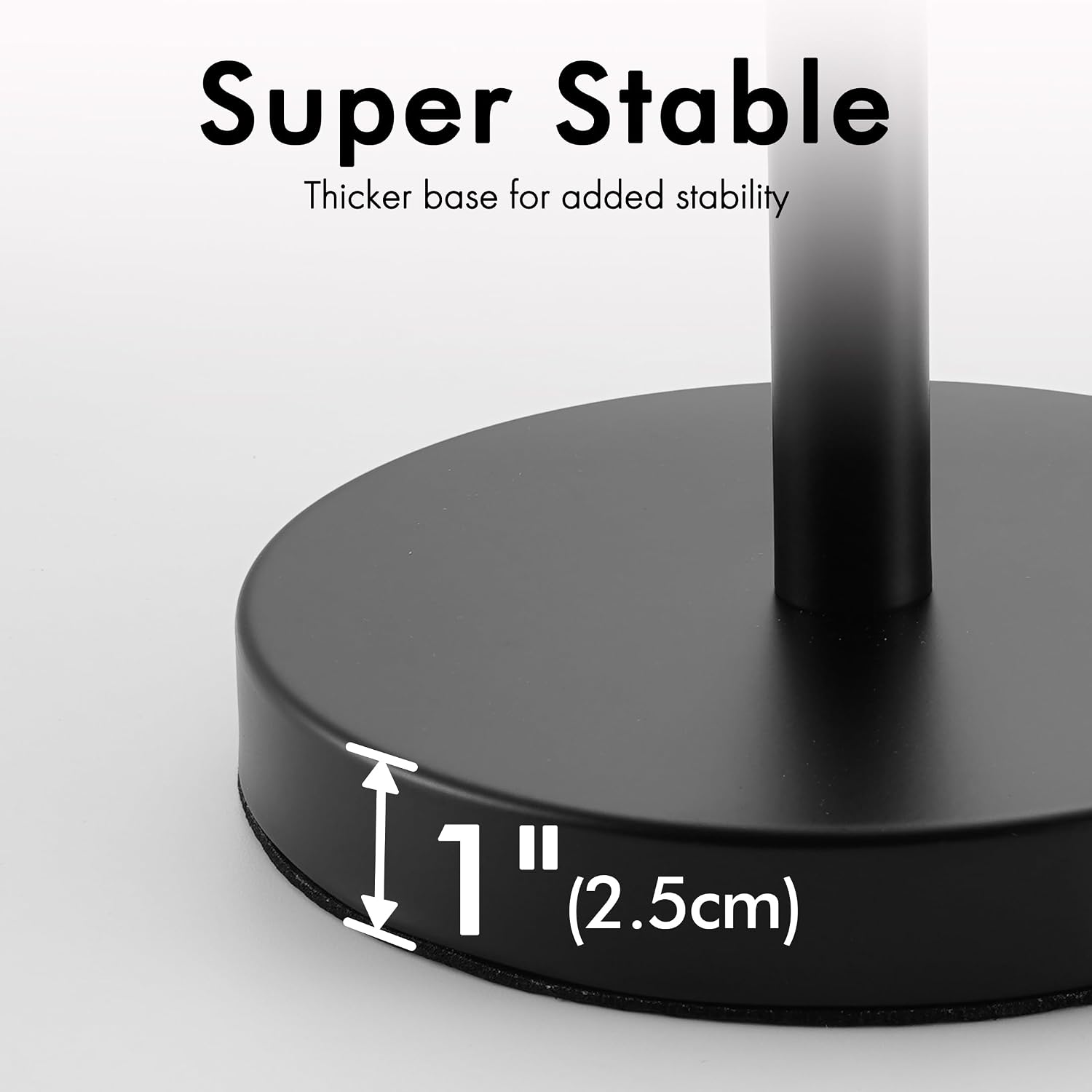 KES Toiler Paper Storage Stand, Heavy Base, 3 Rolls, Black | Freestanding Toilet Paper Holder Storage for Bathroom
