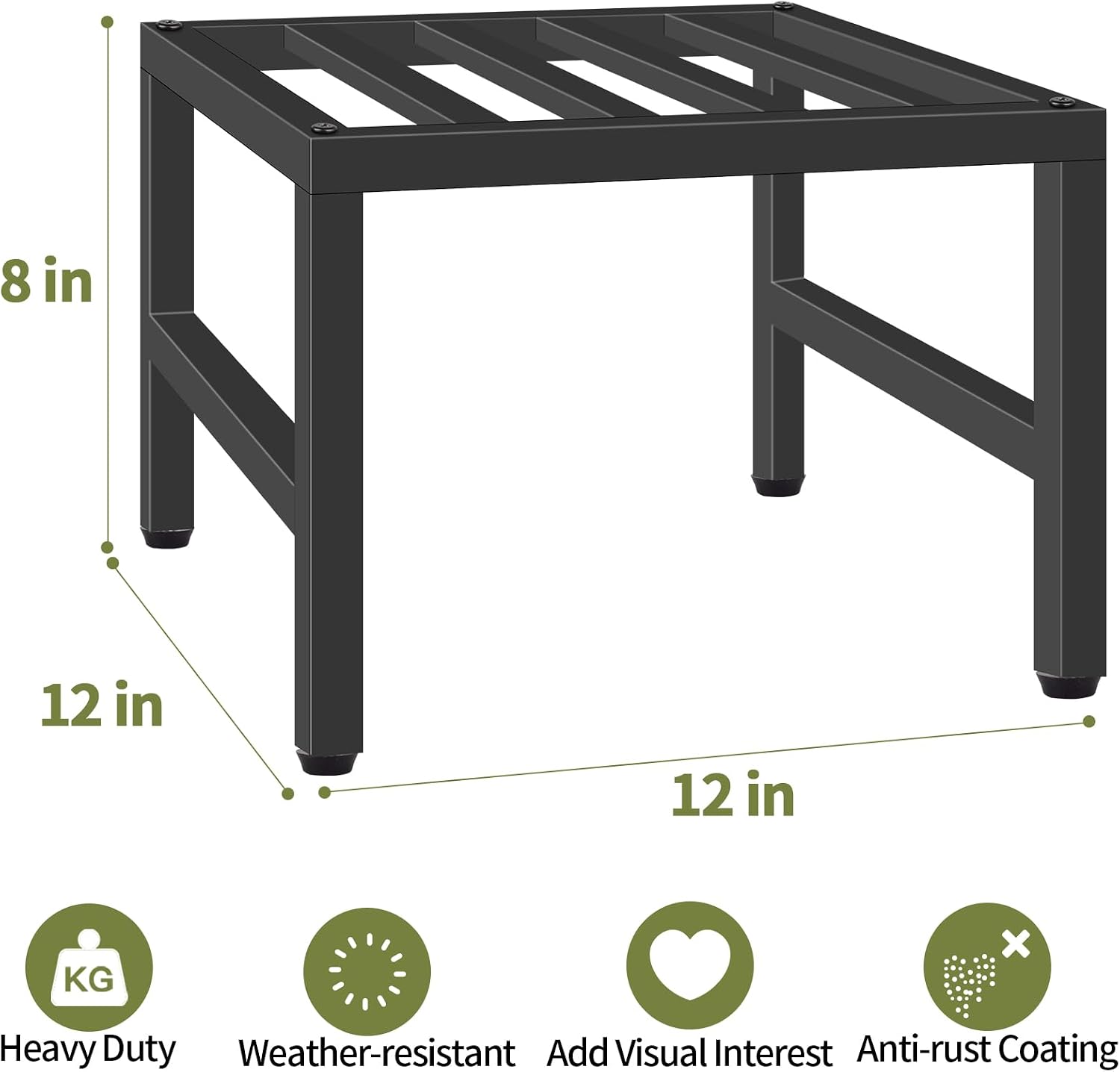 Plant Stand Indoor Outdoor, Heavy Duty Wrought Iron Pedestal Stands 3 Pack | Metal Plant Stand for Indoor Outdoor
