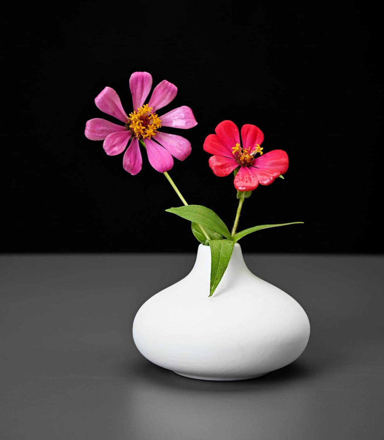 Ceramic Bud Vases for Pampas Grass Flowers / White / Set of 9