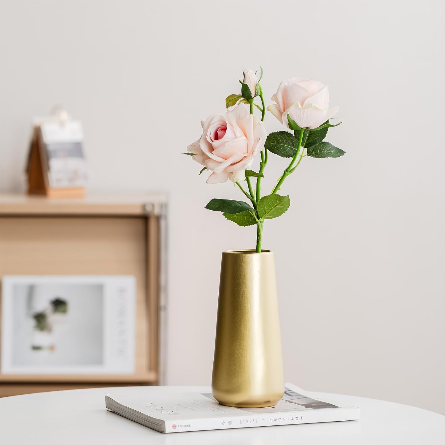 Minimalist Modern Vases / Light Gold / Big