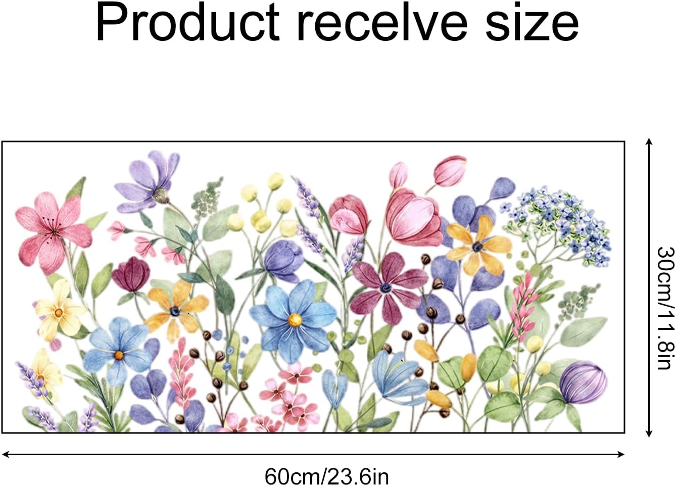 Watercolor Flower Wall Decals / Set of 3