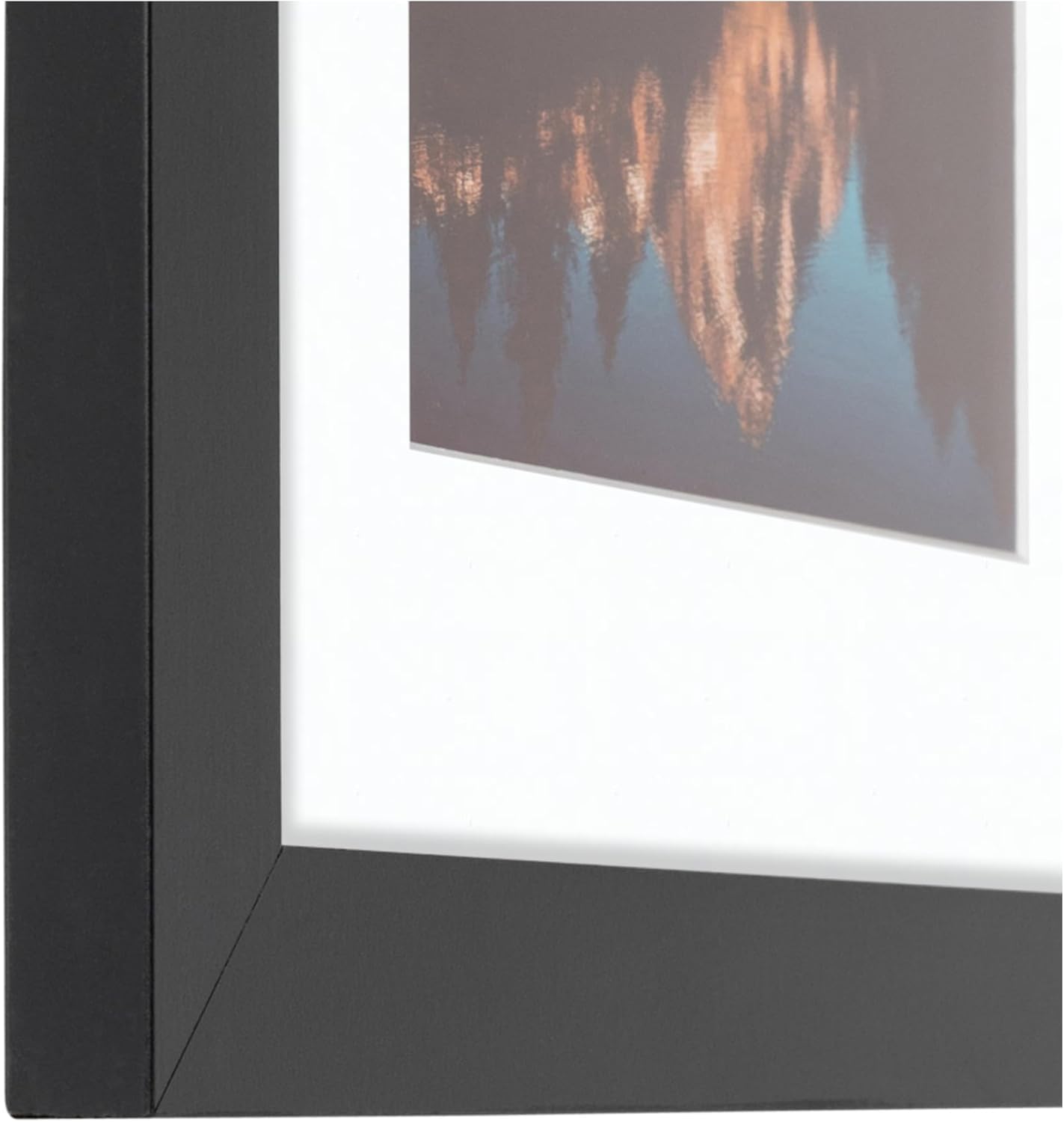 ArtToFrames Double-Multimat-24-61/89-FRBW26079 Collage Photo Frame Double Mat with 3-5x7 Openings and Satin Black