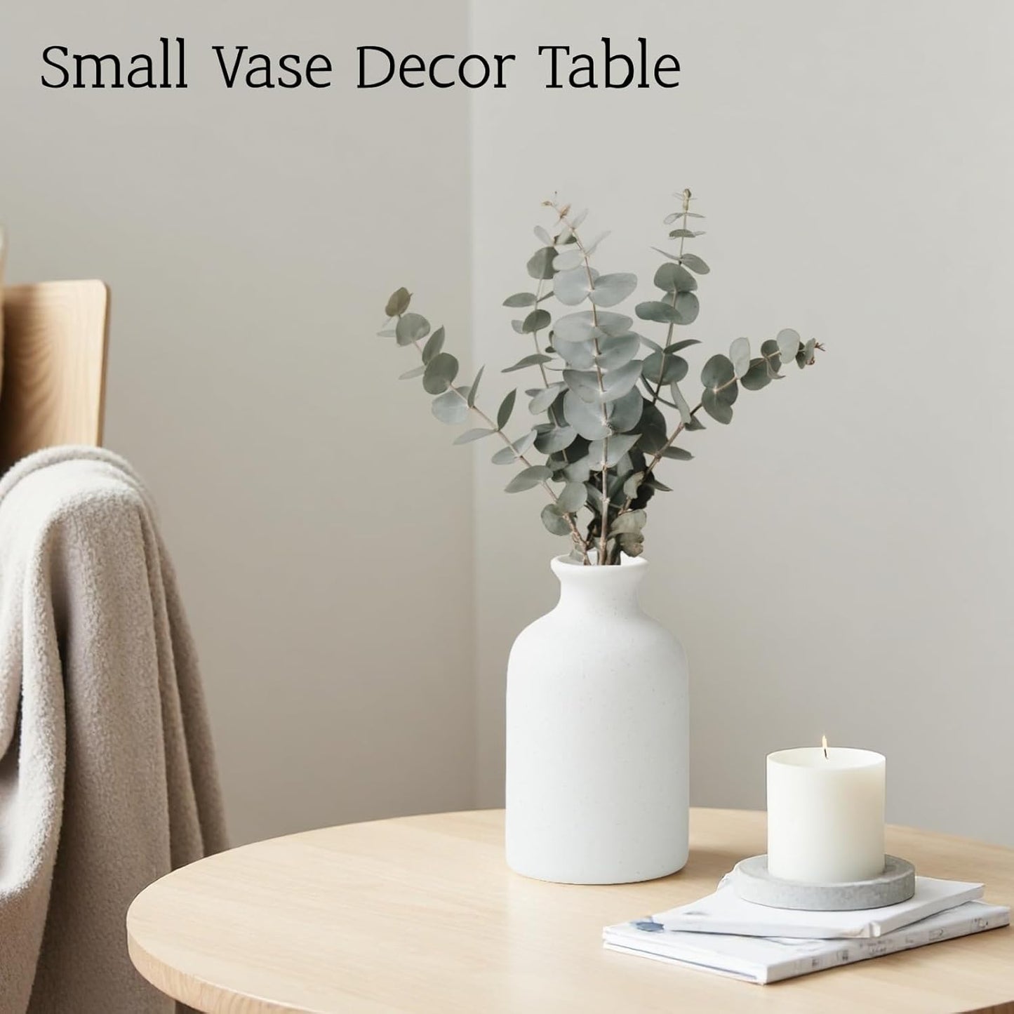 Small Ceramic Vase / White / Set of 3