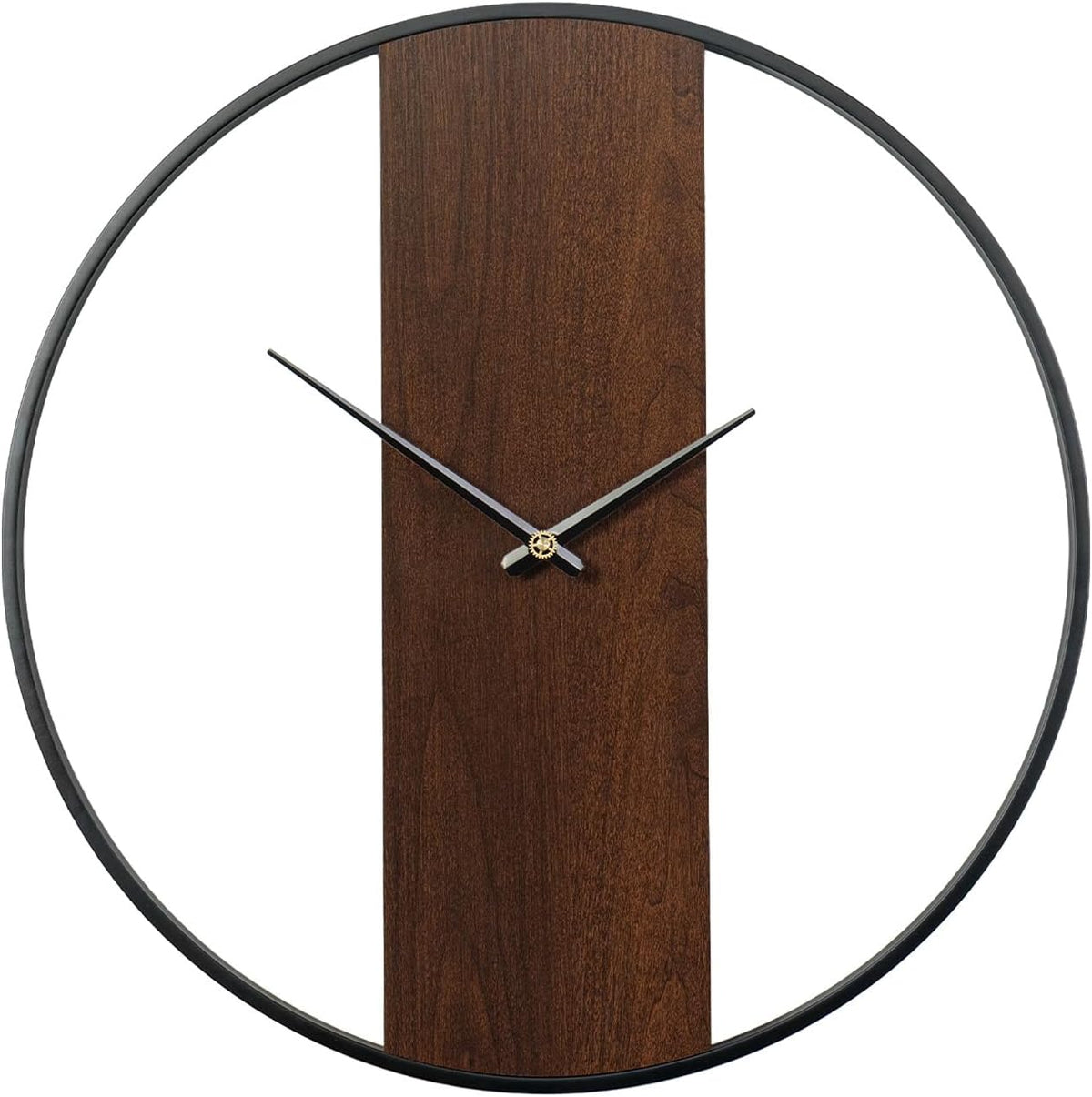Cuspin 30 Inch Large Wall Clock Modern Rustic Walnut Dial Decorative Clock | Battery operated, Silent non ticking