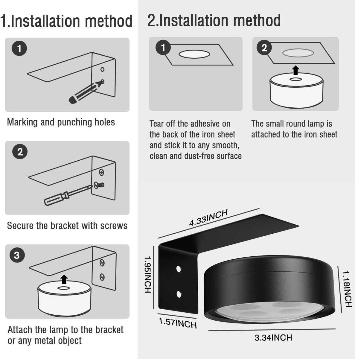 Xuolder Picture Lights for Wall,2000mAh Rechargeable Battery Poster Lights LED Magnetic Painting Light with Remote