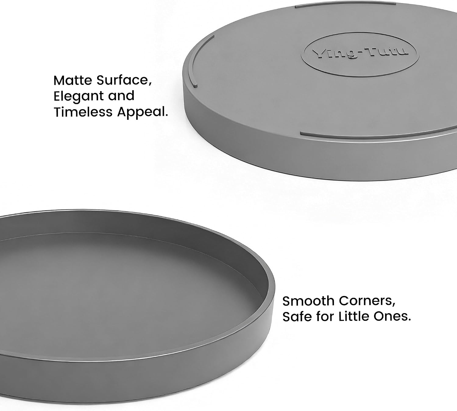 Candles / 10" Bathroom and Vanity Tray / Gray / Set of 10