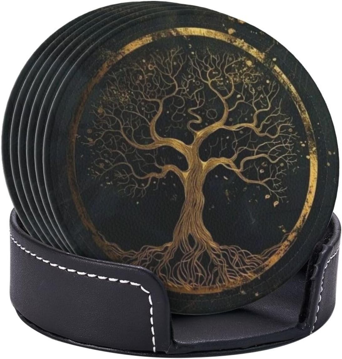 Holder Stand / Cork Base Table / Marble Gold Tree / Set of 6