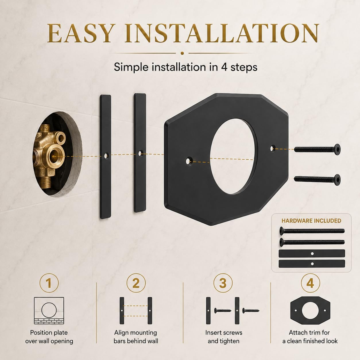 Westbrass One-Hole Remodel Plate for Moen and Delta, Matte Black, D502-62