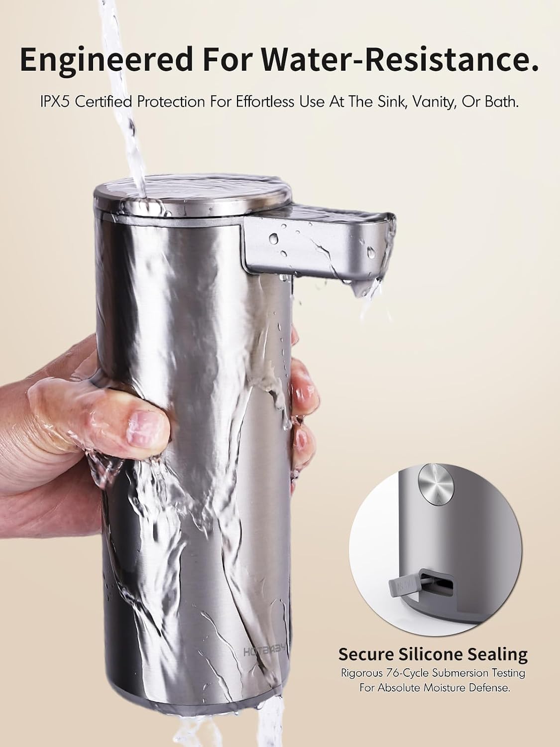 Automatic Liquid Soap Dispenser Touchless: Stainless Steel Hand Soap Dispenser Auto - Free Touch Electric Soap
