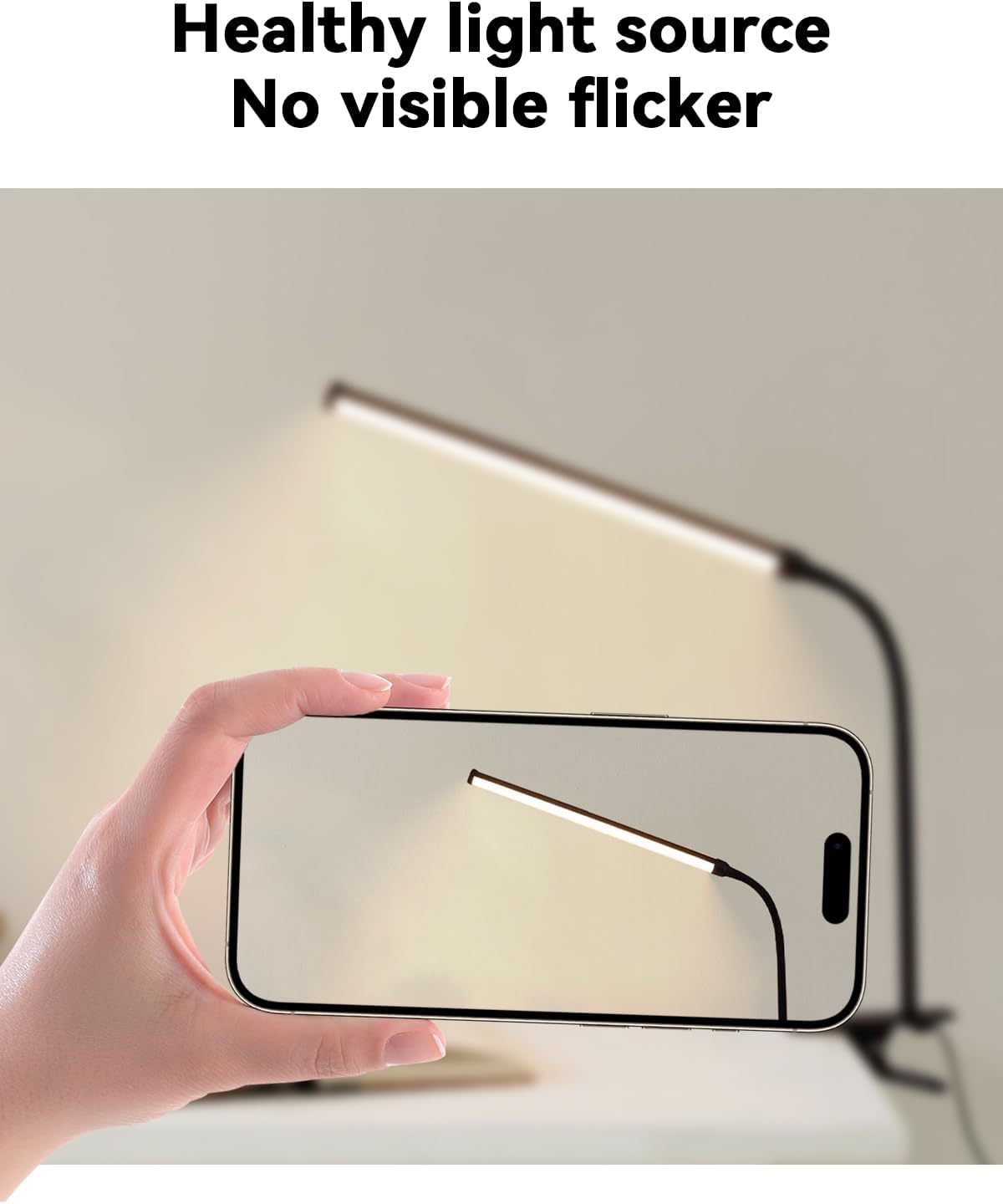2 Pack LED Desk Lamp with Clamp,Eye-Friendly Clip on Lights for Home Office Study Reading,3 Modes 10 Brightness,Long