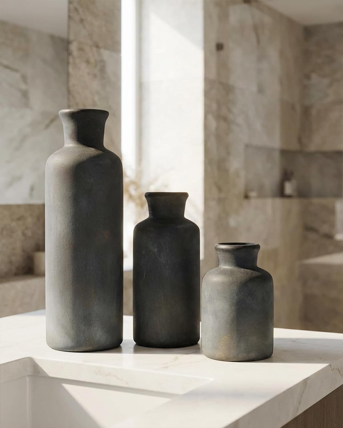 Ceramic Vases Set / Black
