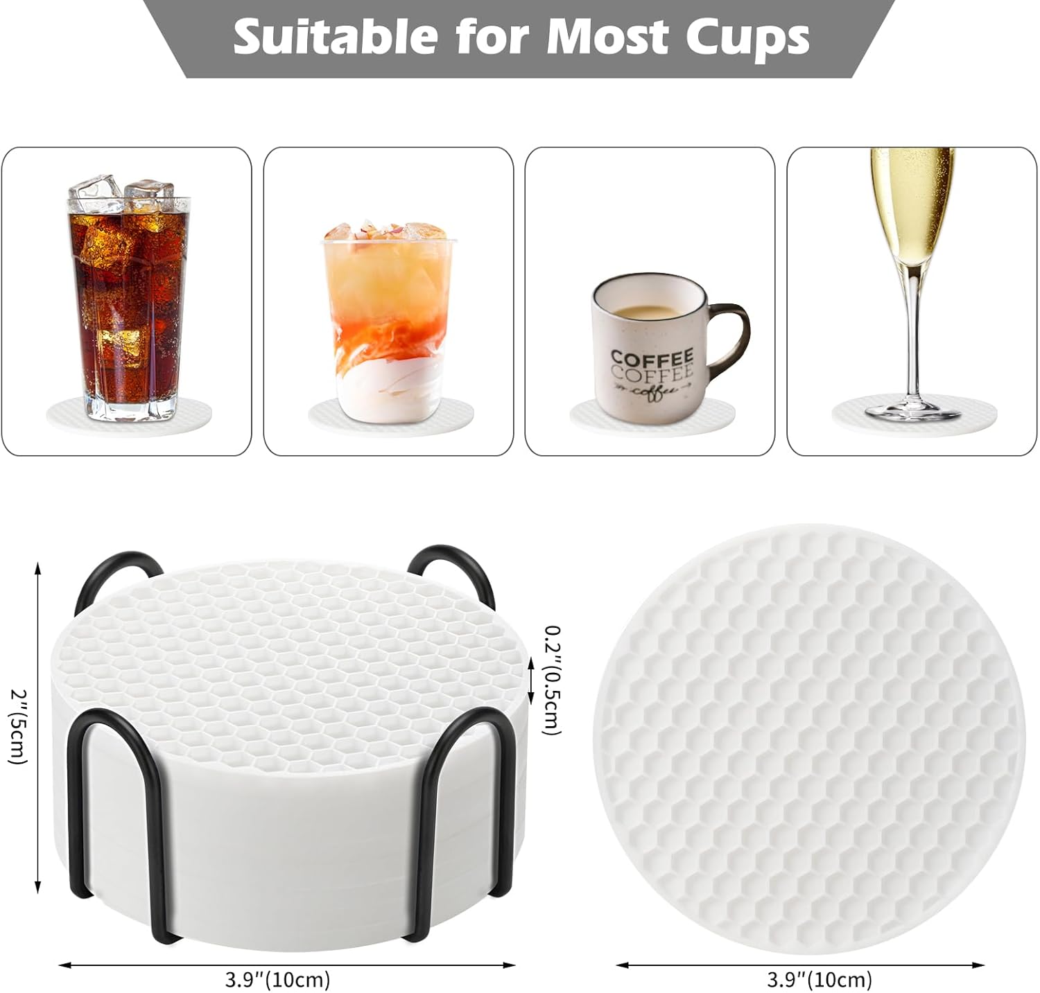 Holder / Hot or Cold / White / Set of 16