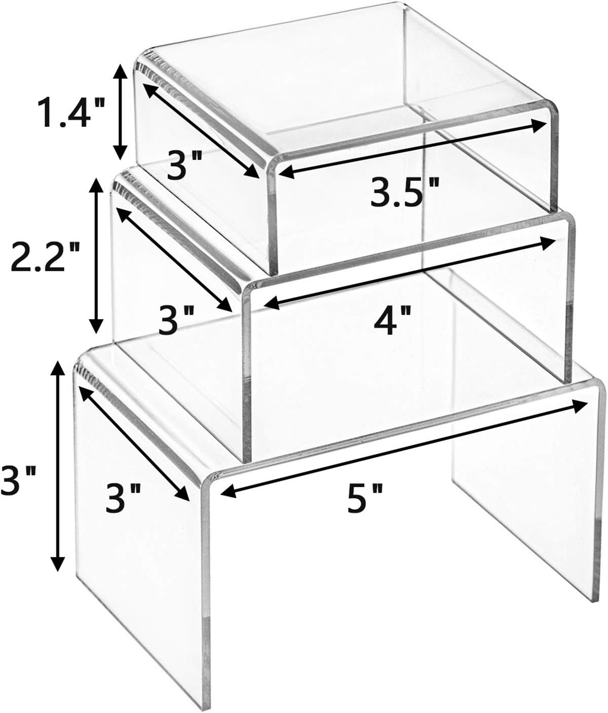 Cupcakes and Jewelry Display Stands / Clear / Set of 9