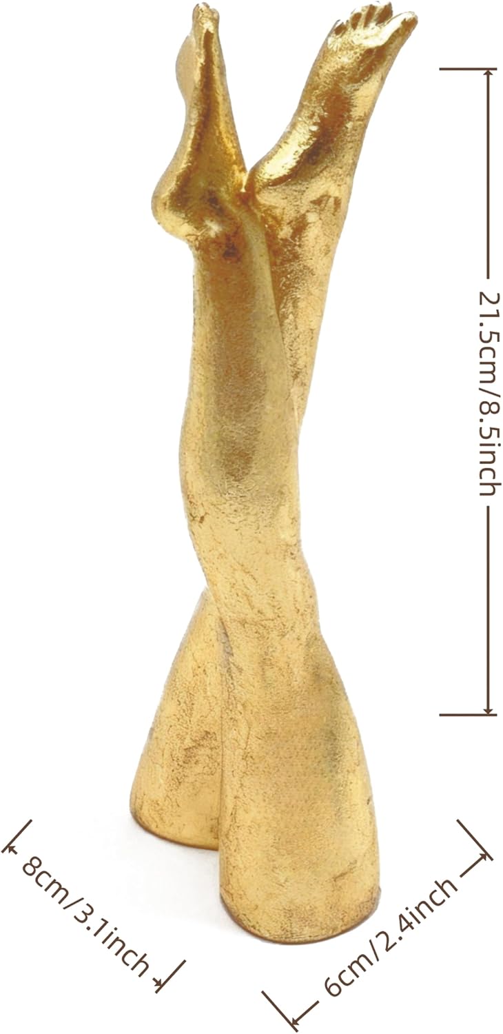 Home Decor Resin Leg Statue Decoration / Cross-up Leg / Gold