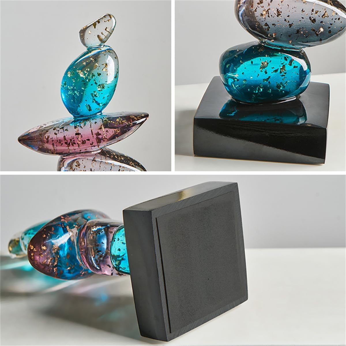 Resin Pebble Shape Sculpture Decor -Aesthetic Home Decor