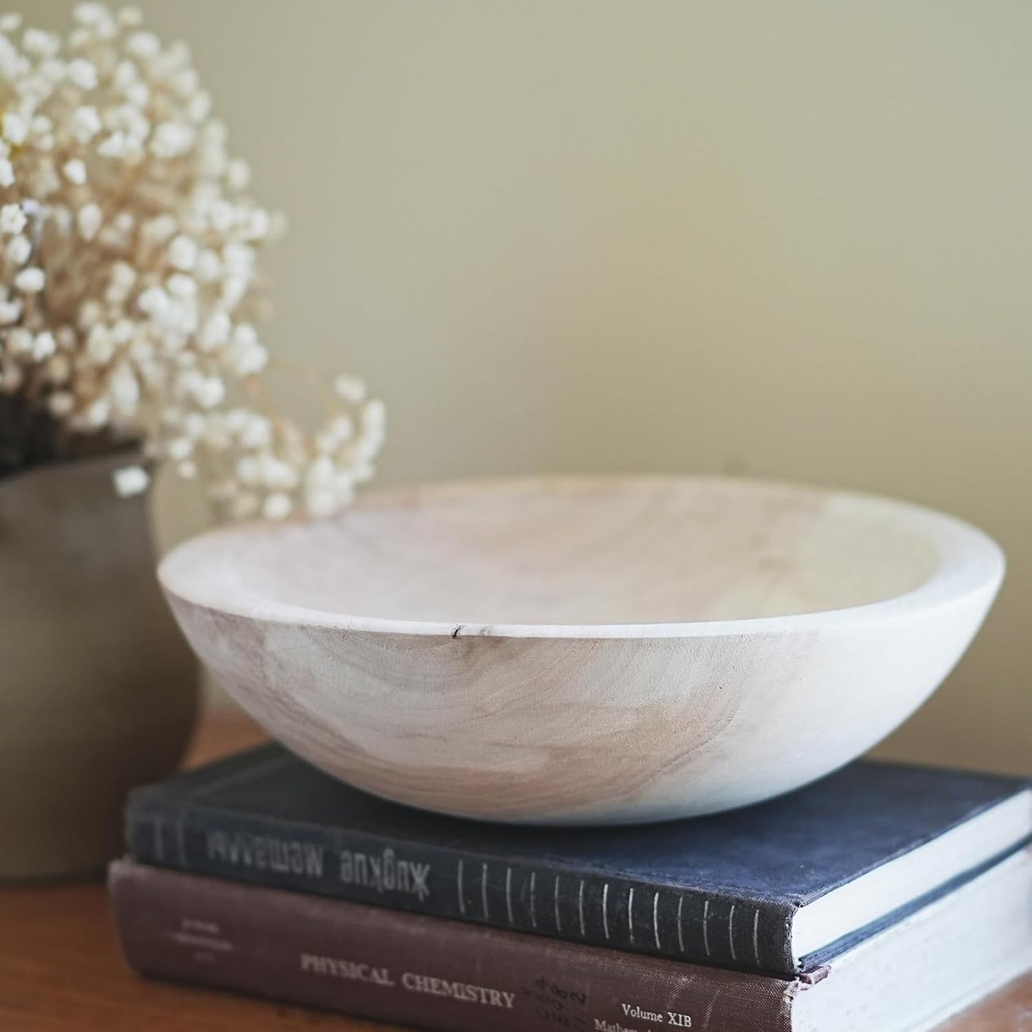 wood dough bowl / Natural