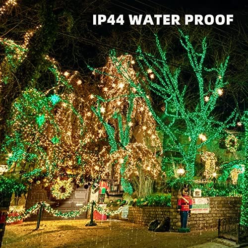 TW SHINE Green Christmas Lights, 18.5FT 100 Count Incandescent Halloween Lights, Waterproof St. Patrick's Day Decorations for Outdoor Indoor Xmas Tree Patio Home Party Garden Yard Decor