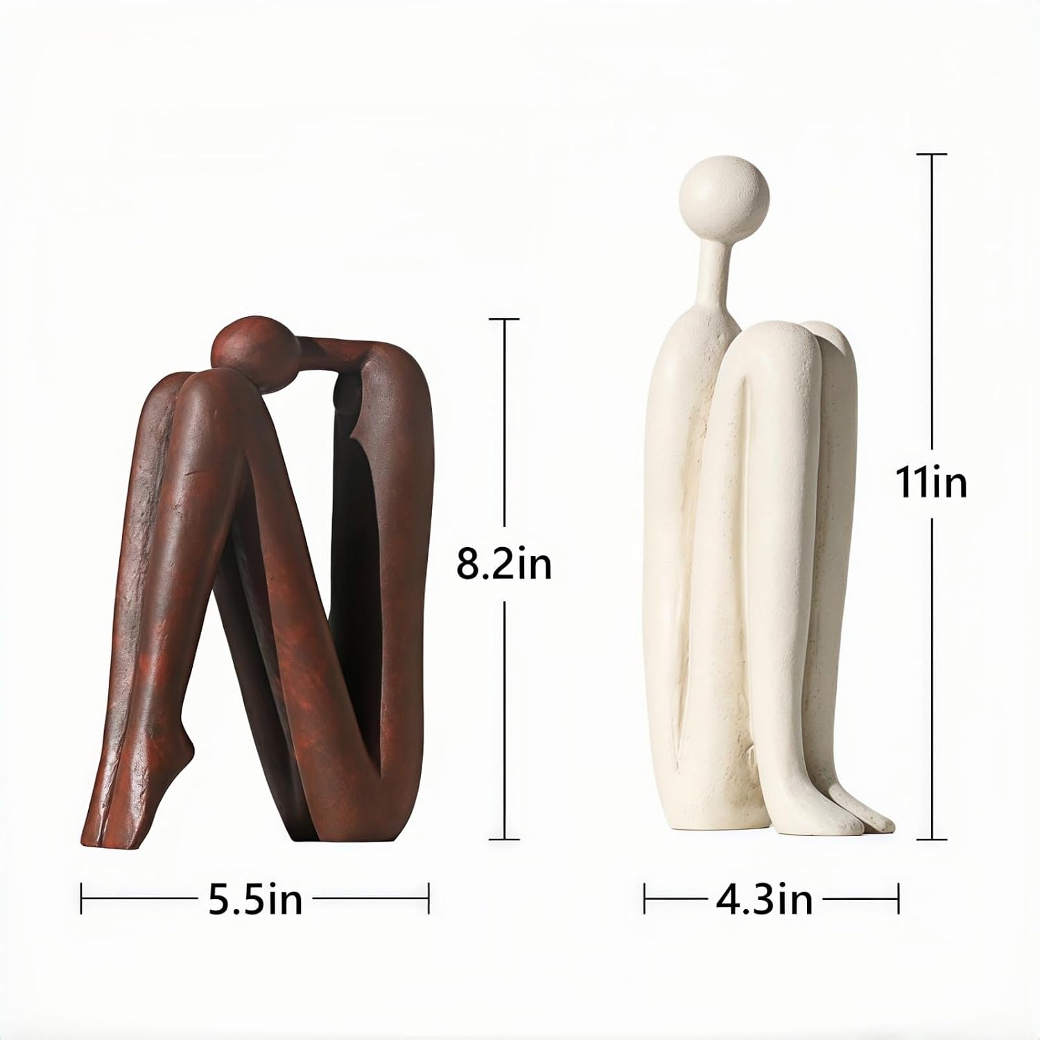 Abstract Thinker Modern Minimalist Decorative Sculpture Bookends / A2
