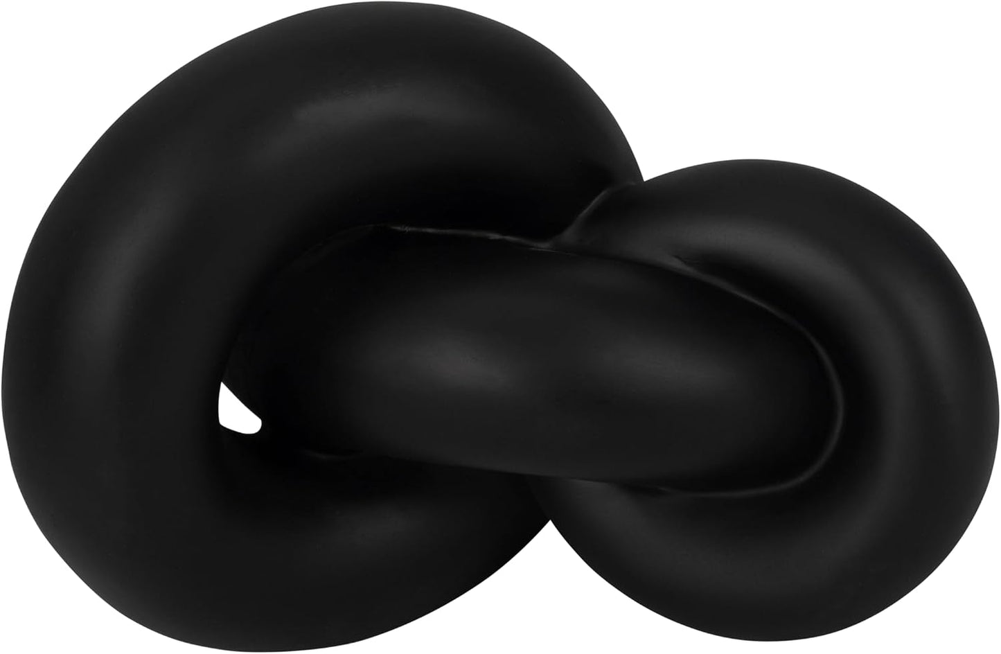 Resin Knot Sculpture / 7.0" H / Black