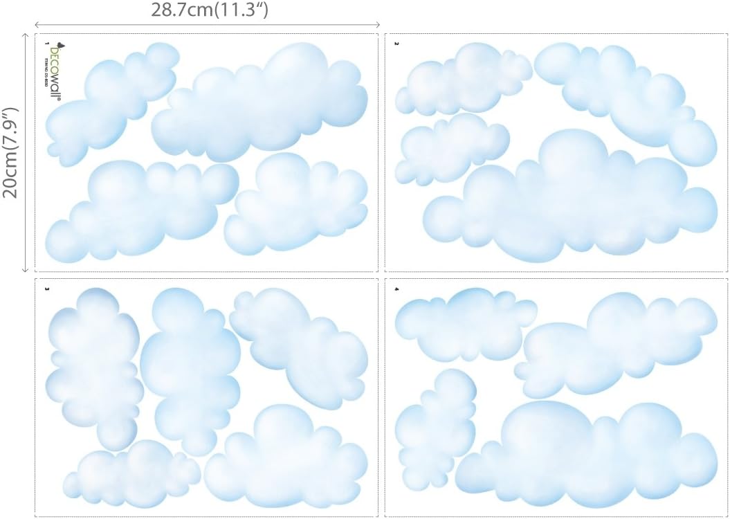Small Clouds Wall Decals for Kids / Clouds S